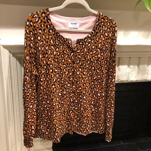 Old Navy leopard print cardigan XL